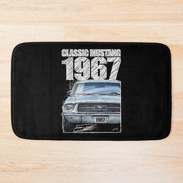 Item preview, 1967 Ford Mustang - Classic Muscle Car - Arcadian Blue (dark background) designed and sold by Petrolhead T-Shirts and Art.