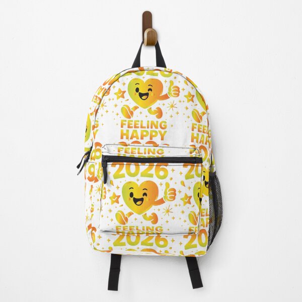 Item preview, 2026 FEELING HAPPY – Adorable Heart Character with Fireworks and Positive Vibes designed and sold by InkSpireSport.