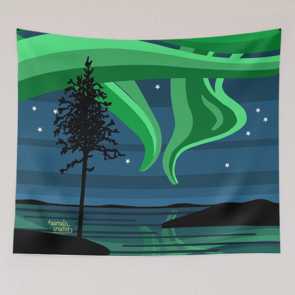 Item preview, Northern lights - Double Aurora - Abstract designed and sold by Aurealis Creatief.