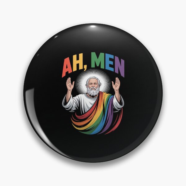 Item preview, Ah Men LGBT Gay Pride Jesus Rainbow Flag Christian  designed and sold by AquaKiev.