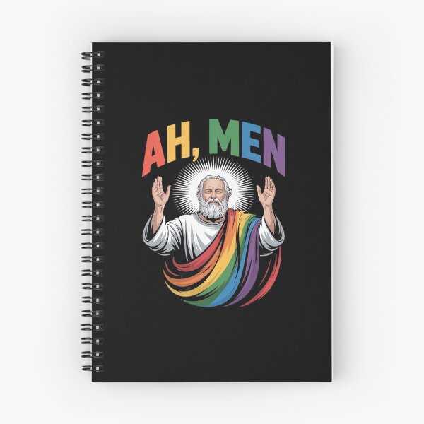 Item preview, Ah Men LGBT Gay Pride Jesus Rainbow Flag Christian  designed and sold by AquaKiev.