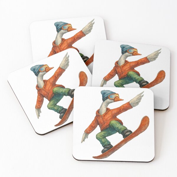 Item preview, Winter Snowboard Goose Gift designed and sold by AlfeArts.