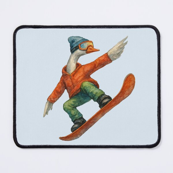 Item preview, Winter Snowboard Goose Gift designed and sold by AlfeArts.