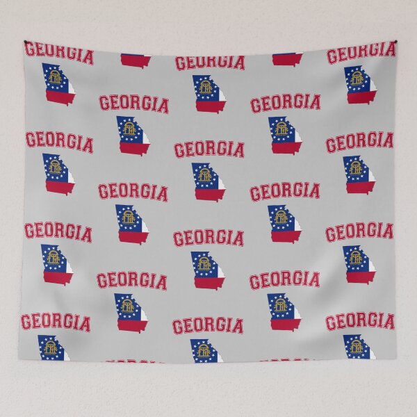 Item preview, Georgia State Flag Outline – Vintage College Style Pride Tee designed and sold by mashmosh.