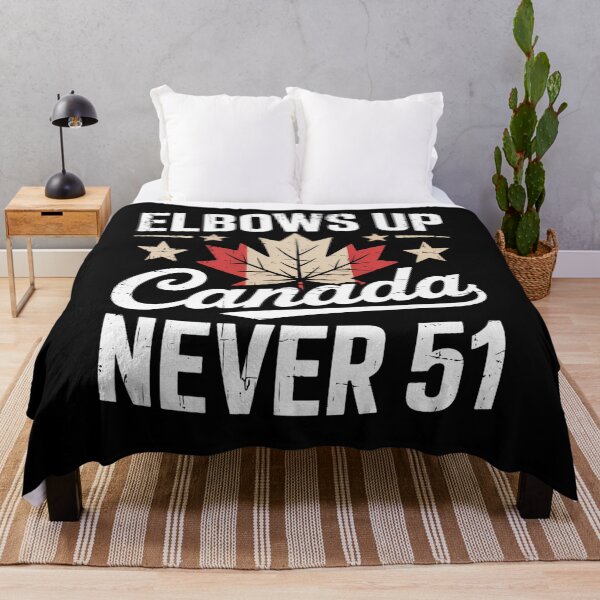 Item preview, Elbows Up Canada Never 51 Maple Leaf Patriotic Quote designed and sold by flagylART.