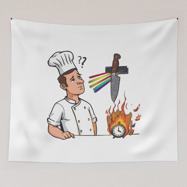 Item preview, Funny Chef Design – Distracted by Knives designed and sold by w66aboo.