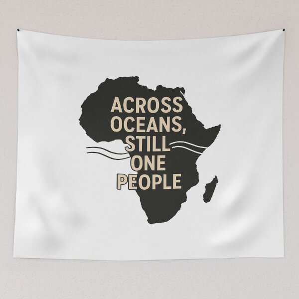 Item preview, Across Oceans, Still One People – Afro Diaspora Map Design designed and sold by The Melanic.