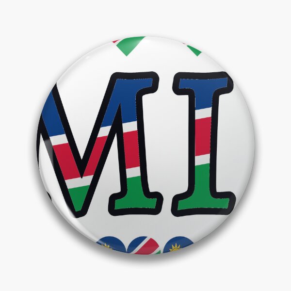 Item preview, Namibia Flag Letters And Hearts designed and sold by TheIconSmith.
