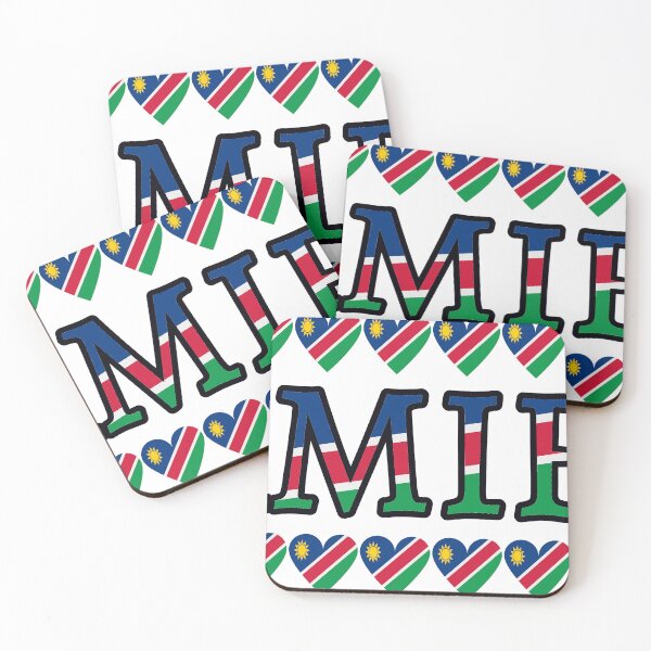 Item preview, Namibia Flag Letters And Hearts designed and sold by TheIconSmith.