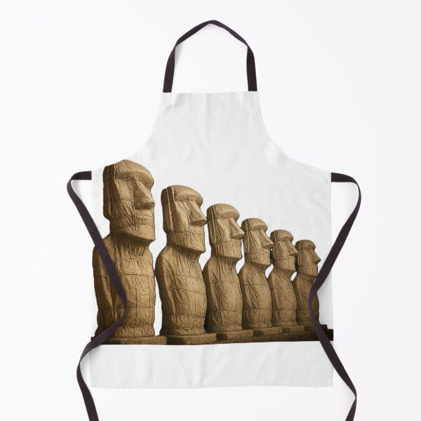 Item preview, Moai statues on Easter Island in Christo style designed and sold by sightsmodern.