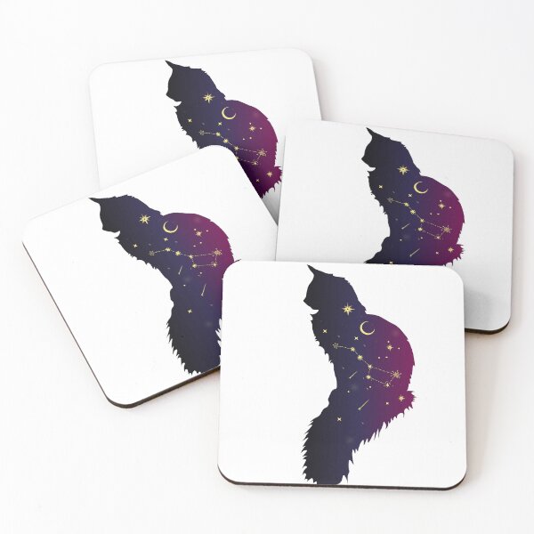 Item preview, Galaxy Cat Silhouette – Starry Night Constellation Aesthetic designed and sold by Digital Muse Store.