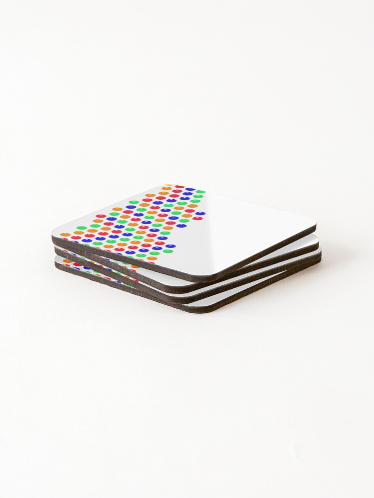 Thumbnail 4 of 5, Coasters (Set of 4), Multicolored Rhinestone Delaware designed and sold by TheIconSmith.