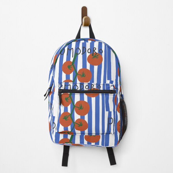 Item preview, `red Tomato Pomodoro, blue stripes designed and sold by ElmLenonn.