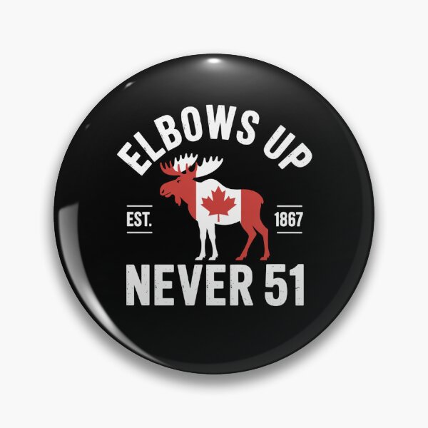 Item preview, Elbows Up Canada Never 51 Maple Leaf Patriotic Quote designed and sold by flagylART.