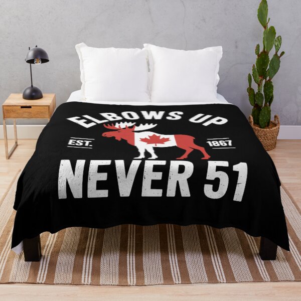 Item preview, Elbows Up Canada Never 51 Maple Leaf Patriotic Quote designed and sold by flagylART.