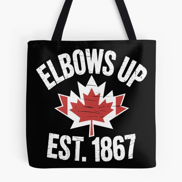 Item preview, Elbows Up Canada Est 1867 Maple Leaf Patriotic Graphic designed and sold by flagylART.