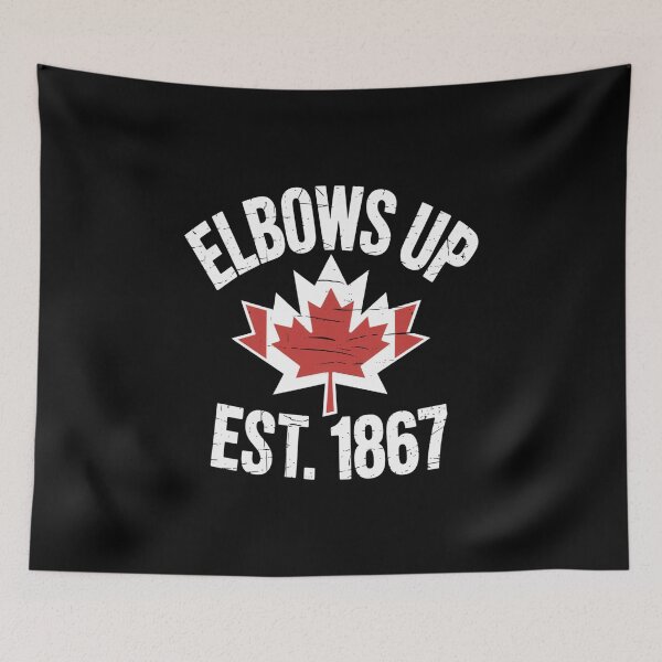 Item preview, Elbows Up Canada Est 1867 Maple Leaf Patriotic Graphic designed and sold by flagylART.