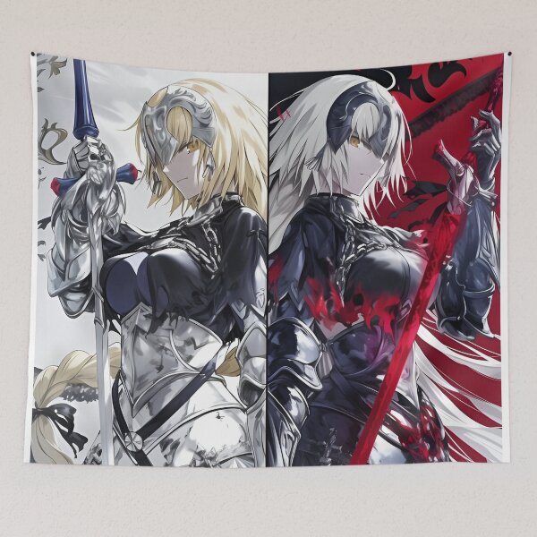 Item preview, Light & Dark Twin Knights – Dual Anime Warrior Contrast Art - Saber designed and sold by Dyan4.