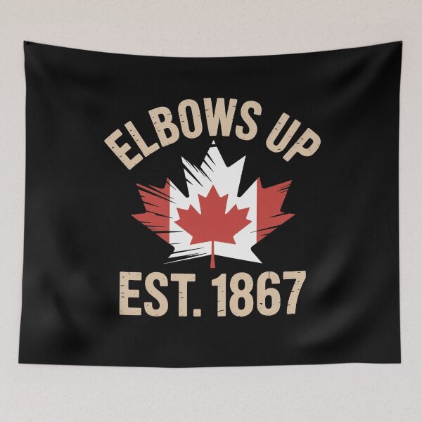 Item preview, Elbows Up Canada Est 1867 Maple Leaf Patriotic Graphic designed and sold by flagylART.
