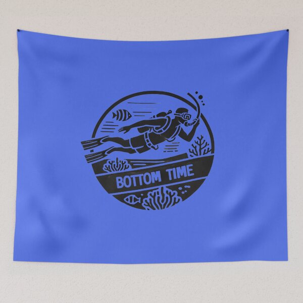 Item preview, Bottom Time – Funny Scuba Diving Humor Shirt, Sticker & Mug for Divers designed and sold by RollFuzzy.