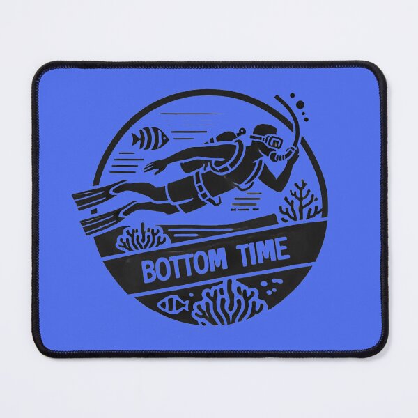 Item preview, Bottom Time – Funny Scuba Diving Humor Shirt, Sticker & Mug for Divers designed and sold by RollFuzzy.