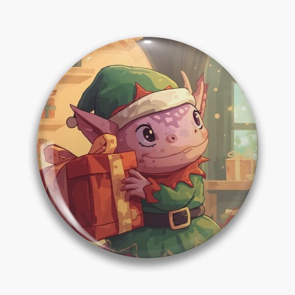 Item preview, Elf Axolotl Helping Santa – Whimsical Christmas Axolotl Holiday Illustration designed and sold by zoocore.