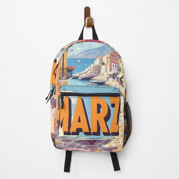 Item preview, Marzamemi, Sicily, Italy: Vintage-Style Painterly Travel Poster designed and sold by LSVart.