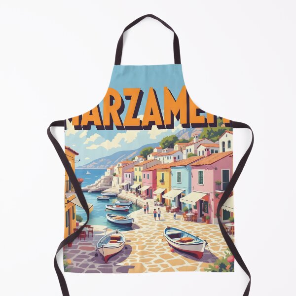 Item preview, Marzamemi, Sicily, Italy: Vintage-Style Painterly Travel Poster designed and sold by LSVart.