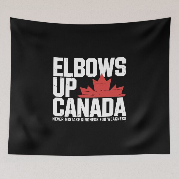 Item preview, Elbows Up Canada Maple Leaf Patriotic Graphic designed and sold by flagylART.