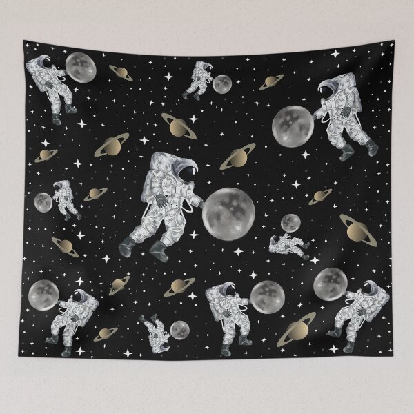Item preview, Outer Space Pattern – Astronaut & Galaxy Illustration designed and sold by Digital Muse Store.