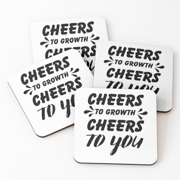 Item preview, Cheers to Growth Cheers to You, Inspirational Typography Design designed and sold by D3Xpert.