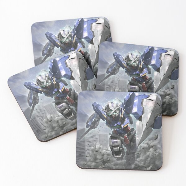 Item preview, Exia - Blue Armored Mecha Warrior – Futuristic Robot Battle Art designed and sold by Dyan4.