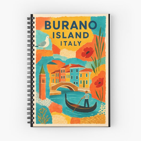 Item preview, Burano Island Culture Collage Poster - Merletto Lace Motifs designed and sold by Cosmopolis.