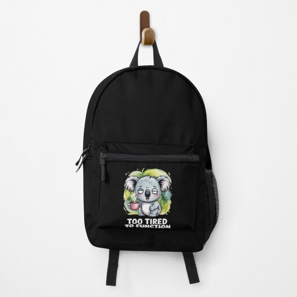 Item preview, Cute Sleepy Koala Holding Coffee – Too Tired to Function designed and sold by EM&Maker.