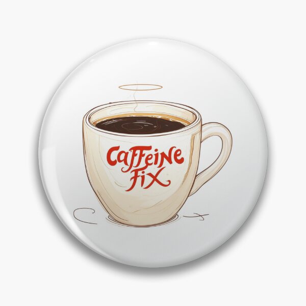 Item preview, Caffeine Fix Coffee Cup – Cute Aesthetic Coffee Lover Illustration designed and sold by Cloud9 Stickers.