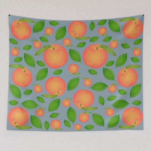 Item preview, Peach Fruit Pattern – Pastel Aesthetic Illustration designed and sold by Digital Muse Store.