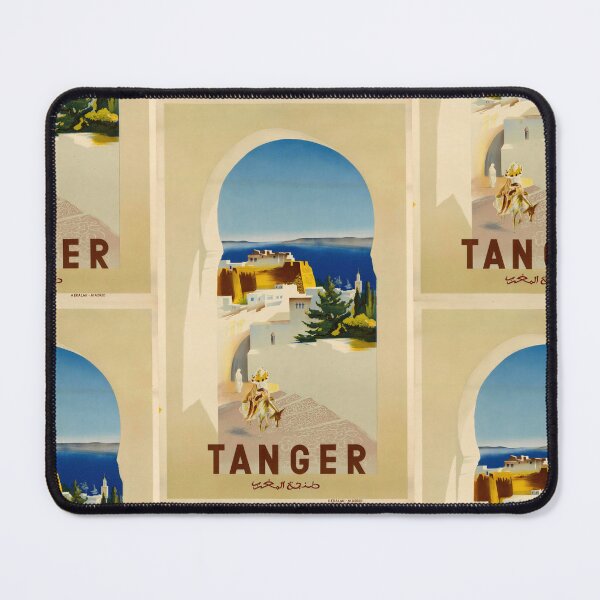 Item preview, Vintage Tangier Travel Poster | Islamic Architecture & Kasbah View | Mediterranean Coastal Landscape Art Print designed and sold by artofuniverse.