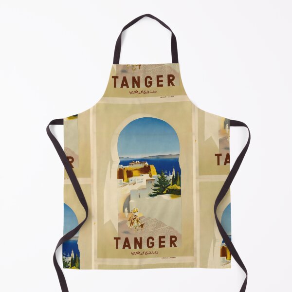 Item preview, Vintage Tangier Travel Poster | Islamic Architecture & Kasbah View | Mediterranean Coastal Landscape Art Print designed and sold by artofuniverse.