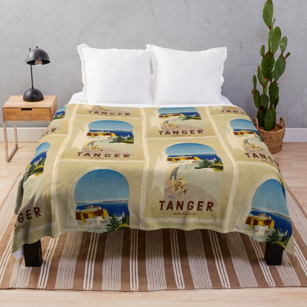 Item preview, Vintage Tangier Travel Poster | Islamic Architecture & Kasbah View | Mediterranean Coastal Landscape Art Print designed and sold by artofuniverse.
