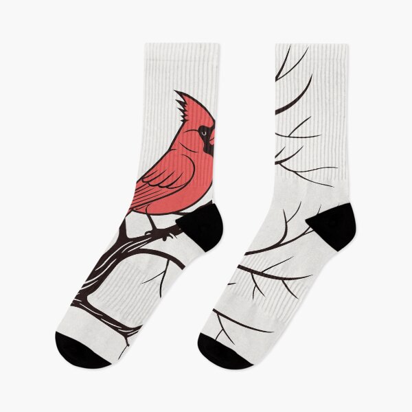 Item preview, Red Cardinal on Branch - Stylized Nature Illustration designed and sold by Taanva.