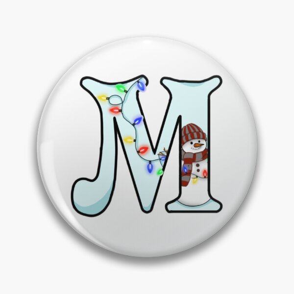 Item preview, Holiday themed letter M designed and sold by Artistkhg.