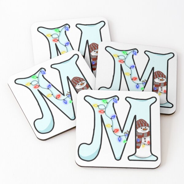 Item preview, Holiday themed letter M designed and sold by Artistkhg.