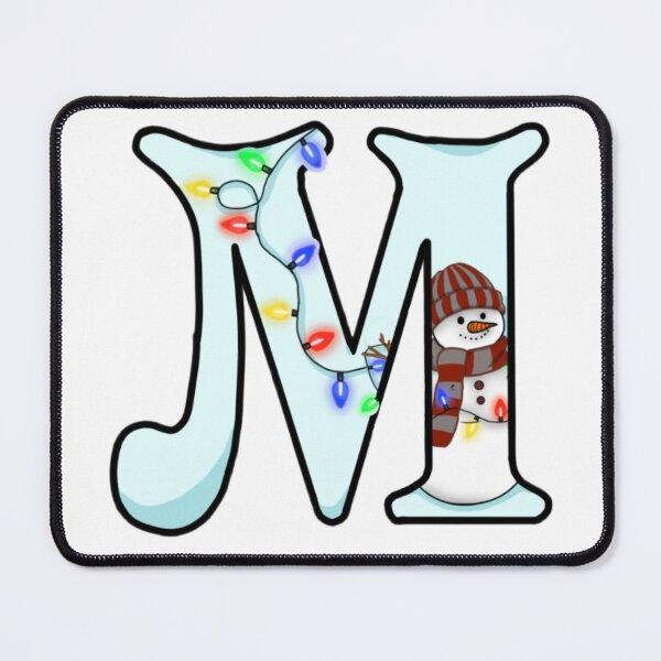Item preview, Holiday themed letter M designed and sold by Artistkhg.