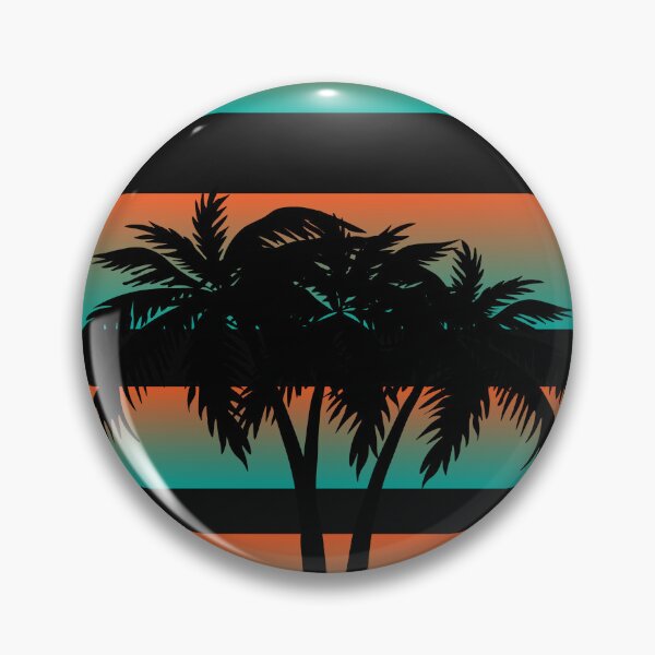 Item preview, Retro Sunset Palm Trees – Vintage Beach Art designed and sold by Digital Muse Store.