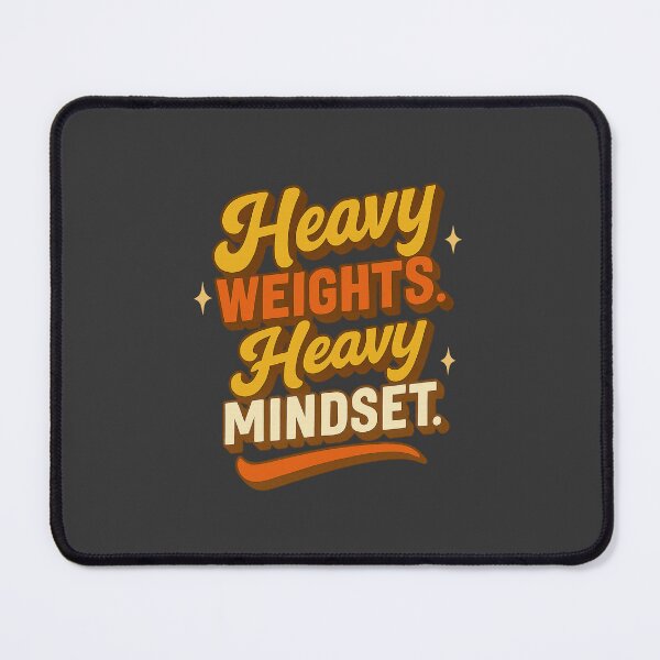 Item preview, Heavy Weights Heavy Mindset – Retro Gym Motivation Design designed and sold by Born To Be Fit.