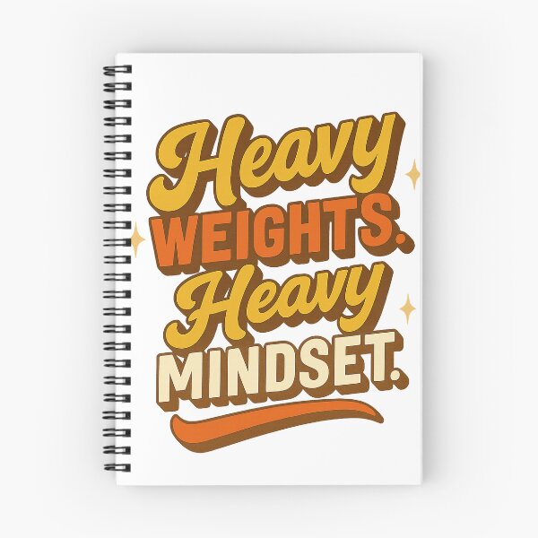Item preview, Heavy Weights Heavy Mindset – Retro Gym Motivation Design designed and sold by Born To Be Fit.