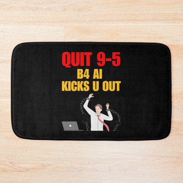 Item preview, QUIT 9-5 Before AI Kicks You Out – Motivational Entrepreneur designed and sold by rebuZZ-Apparels-The Minimalistic Buzz.