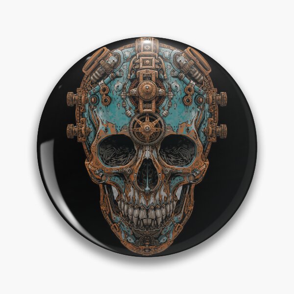 Item preview, Steampunk Skull with Gears – Vintage Grunge Mech Art designed and sold by SSeller2025.