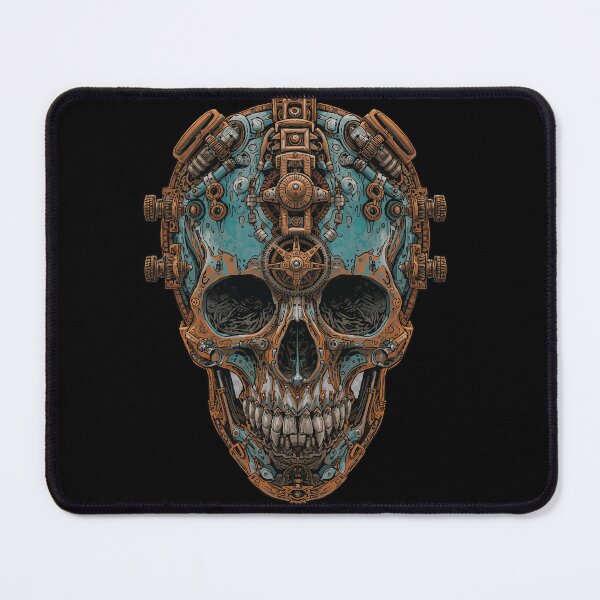Item preview, Steampunk Skull with Gears – Vintage Grunge Mech Art designed and sold by SSeller2025.