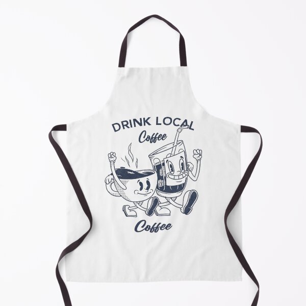 Item preview, Drink Local Coffee – Retro Vintage Coffee Art Print designed and sold by Bluerange27.